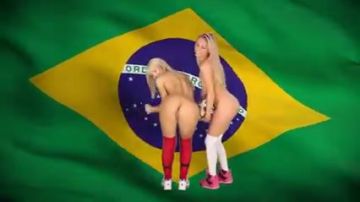 Brasileiras quentes com paixão pelo futebol