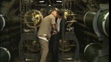 Twinks fuck in engine room