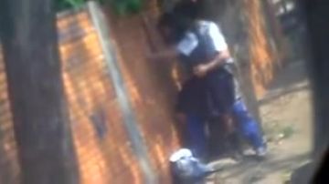 Couple Romp in Paraguay Street.