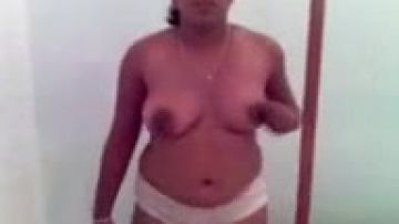 Young chubby indian strips