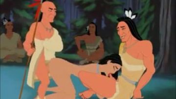 Even Pocahontas cannot resist a strong dick