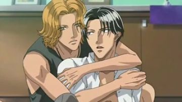 Hugging Daddy Anime Porn - Two gay lovers on animated porn - PORNDROIDS.COM