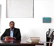 Big black cocking on teachers desk